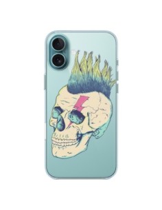 Cover iPhone 16 Plus Teschio Punk Trasparente - Victor...