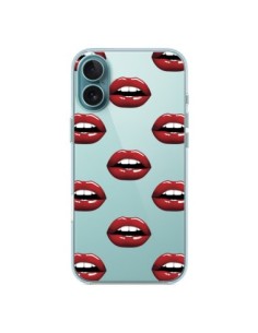 Coque iPhone 16 Plus Lèvres Rouges Lips Transparente -...