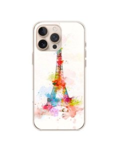 Coque iPhone 16 Pro Max Paris Tour Eiffel Muticolore -...