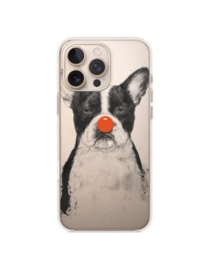 Cover iPhone 16 Pro Max Clown Bulldog Cane Trasparente -...