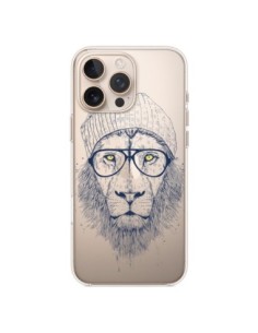 iPhone 16 Pro Max Case Cool Lion Swag Glasses Clear -...