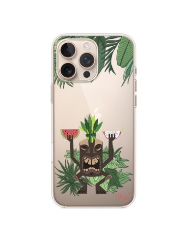 Coque iPhone 16 Pro Max Tiki Thailande Jungle Bois Transparente - Chapo