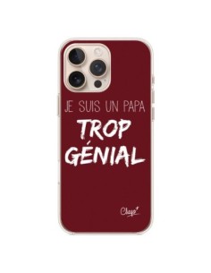 Coque iPhone 16 Pro Max Je suis un Papa trop Génial Rouge...