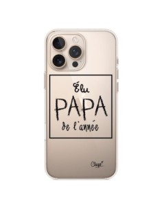 Coque iPhone 16 Pro Max Elu Papa de l'Année Transparente...
