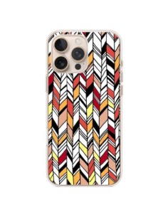 Coque iPhone 16 Pro Max Graphic Azteque Rouge Orange -...