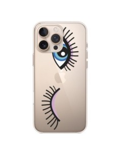 Coque iPhone 16 Pro Max Eyes Oeil Yeux Bleus Transparente...