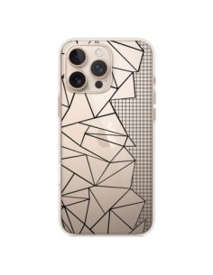 iPhone 16 Pro Max Case Lines Side Grid Abstract Black...