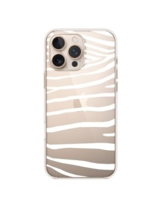 Coque iPhone 16 Pro Max Zebre Zebra Blanc Transparente -...