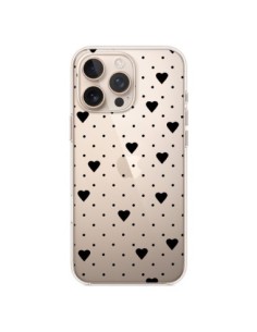 Coque iPhone 16 Pro Max Point Coeur Noir Pin Point Heart...