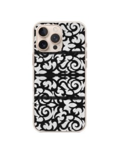Coque iPhone 16 Pro Max Abstrait Noir et Blanc - Irene...