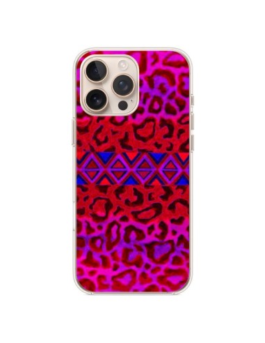 iPhone 16 Pro Max Case Tribal Leopard Red - Ebi Emporium