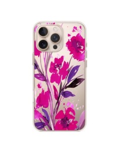 Coque iPhone 16 Pro Max Roses Fleur Flower Transparente -...