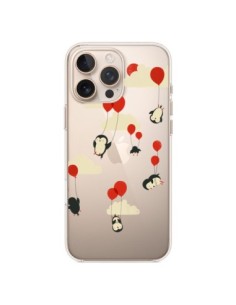 Coque iPhone 16 Pro Max Pingouin Ciel Ballons...