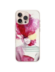 iPhone 16 Pro Max Case Bright Pink Ritratt Girl - Jenny...