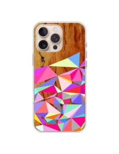 Coque iPhone 16 Pro Max Wooden Multi Geo Bois Azteque...
