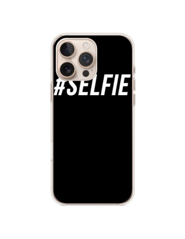 Coque iPhone 16 Pro Max Hashtag Selfie Blanc Vertical - Jonathan Perez