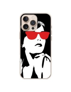 Coque iPhone 16 Pro Max Fille Lunettes Rouges - Jonathan...