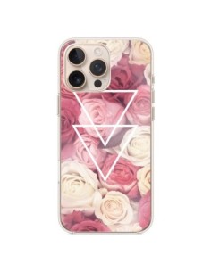 Coque iPhone 16 Pro Max Roses Triangles Fleurs - Jonathan...
