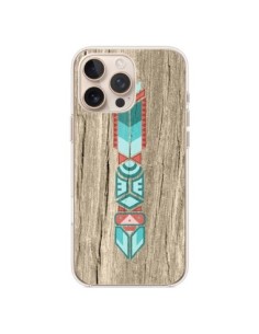 iPhone 16 Pro Max Case Totem Tribal Aztec Wood Wood -...