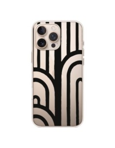 Coque iPhone 16 Pro Max Geometric Noir Transparente -...