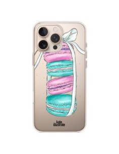 iPhone 16 Pro Max Case Macarons Pink Mint Clear -...