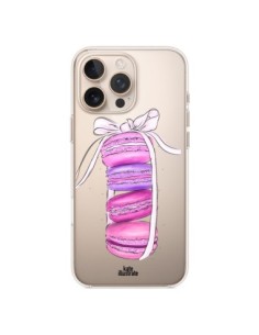 iPhone 16 Pro Max Case Macarons Pink Purple Clear -...