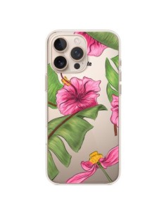Coque iPhone 16 Pro Max Tropical Leaves Fleurs Feuilles...