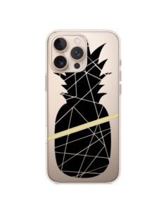Coque iPhone 16 Pro Max Ananas Noir Transparente -...