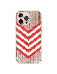 Cover iPhone 16 Pro Max Tribale Azteco Legno Wood Freccia...