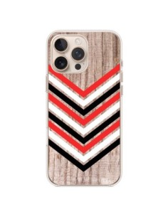 Cover iPhone 16 Pro Max Tribale Azteco Legno Wood Freccia...