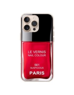 iPhone 16 Pro Max Case Nail polish Paris Suspicious Red -...