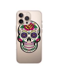 Coque iPhone 16 Pro Max Tête de Mort Mexicaine Fleurs...