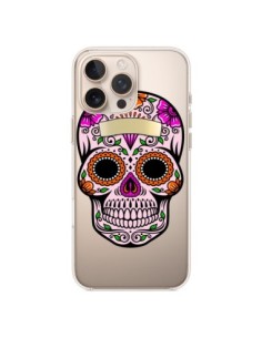 iPhone 16 Pro Max Case Skull Messicano Black Pink Clear -...