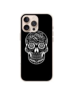 Coque iPhone 16 Pro Max Tête de Mort Mexicaine Blanche -...
