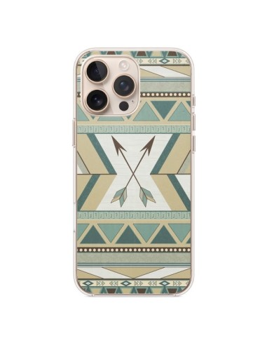 Cover iPhone 16 Pro Max Aztec Pattern Arrows Freccia Azteco Tribale - LouJah