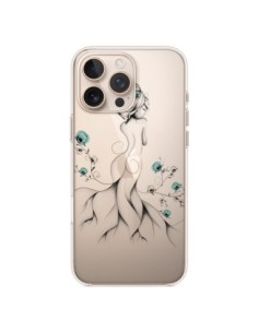 Coque iPhone 16 Pro Max Princesse Fleurs Transparente -...
