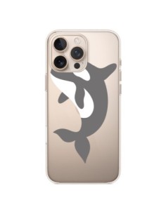 Coque iPhone 16 Pro Max Orque Orca Ocean Transparente -...