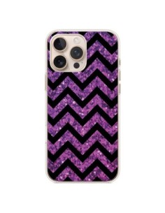 iPhone 16 Pro Max Case Chevron Purple Sparkle Triangle...