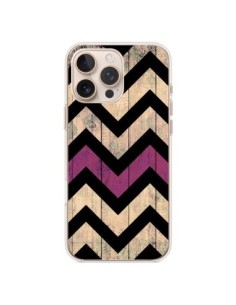 iPhone 16 Pro Max Case Chevron Vintage Wood Wood - Mary...