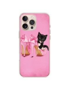 Coque iPhone 16 Pro Max Chaton Chat Noir Kitten Chaussure...