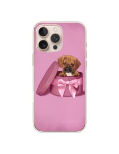 Coque iPhone 16 Pro Max Chien Dog Boite Noeud Triste -...