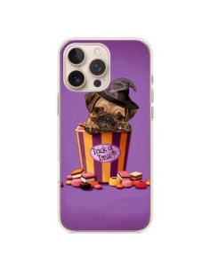 Coque iPhone 16 Pro Max Chien Dog Halloween Sorciere...