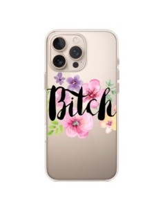 iPhone 16 Pro Max Case Bitch Flower Flowers Clear -...