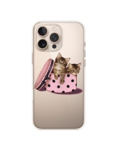 iPhone 16 Pro Max Case Caton Cat Kitten Scatola a Polka...