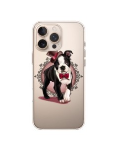 Coque iPhone 16 Pro Max Chien Bulldog Dog Gentleman Noeud...