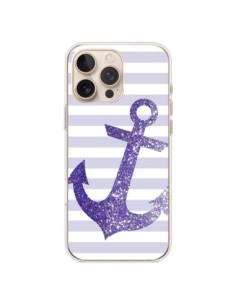 Cover iPhone 16 Pro Max Ancora Marina Viola - Monica...