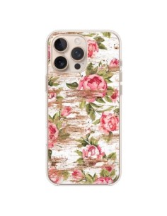 Cover iPhone 16 Pro Max Eco Amore Pattern Legno Fiori -...