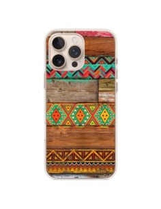 Cover iPhone 16 Pro Max Indian Wood Legno Azteque -...