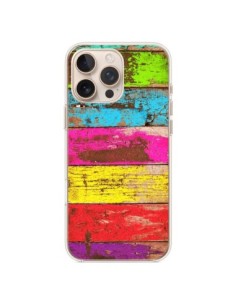 iPhone 16 Pro Max Case Wood Colorful Vintage - Maximilian...