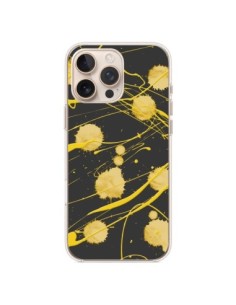 Cover iPhone 16 Pro Max Gold Splash Pittura Art -...